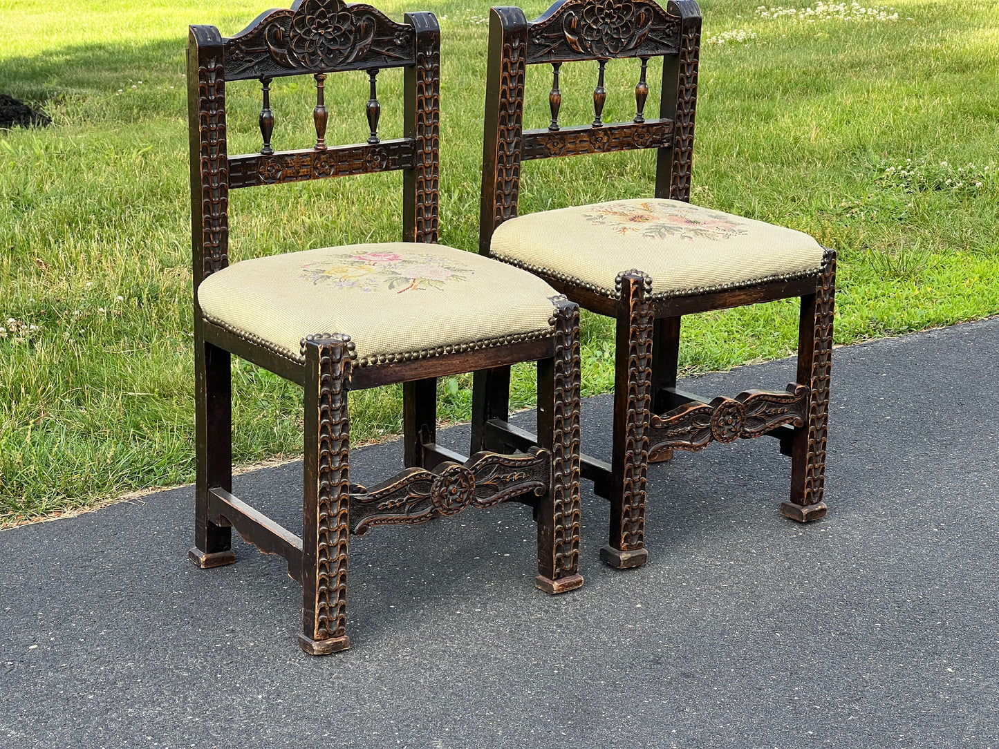 Pair of Feudal Side Chairs