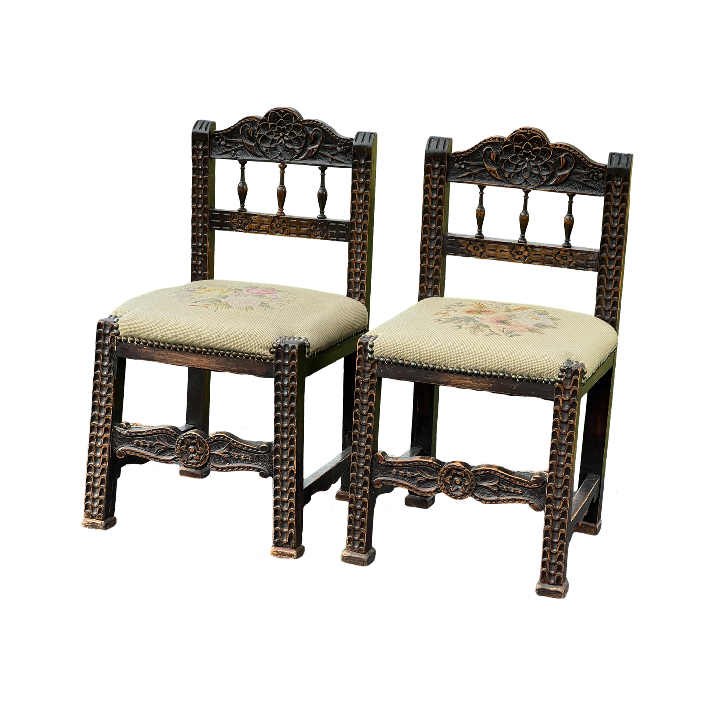 Pair of Feudal Side Chairs