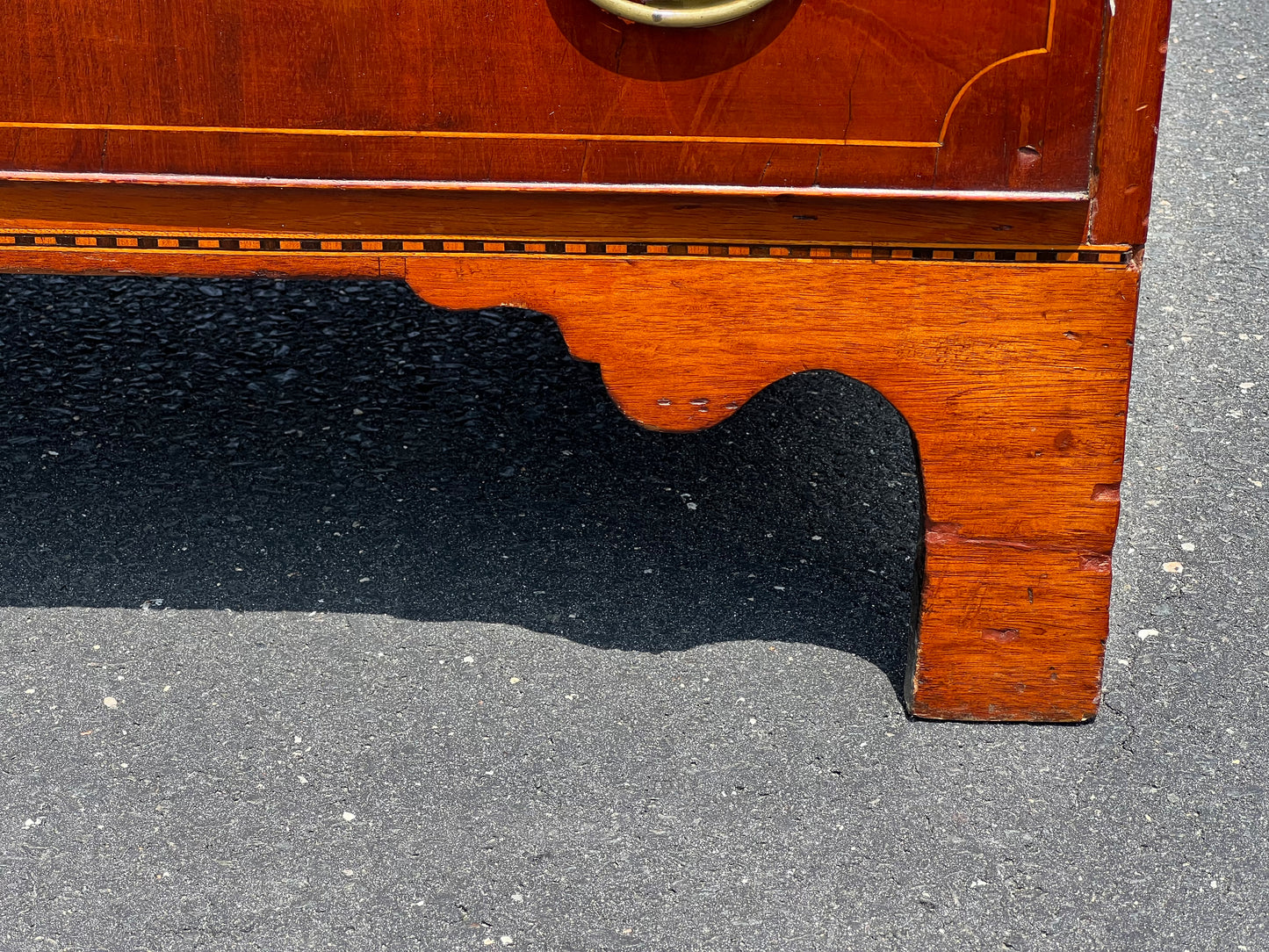 Antique Federal Period Mahogany Slant Front Secretary with Satinwood and Ebony Inlay c. 1800