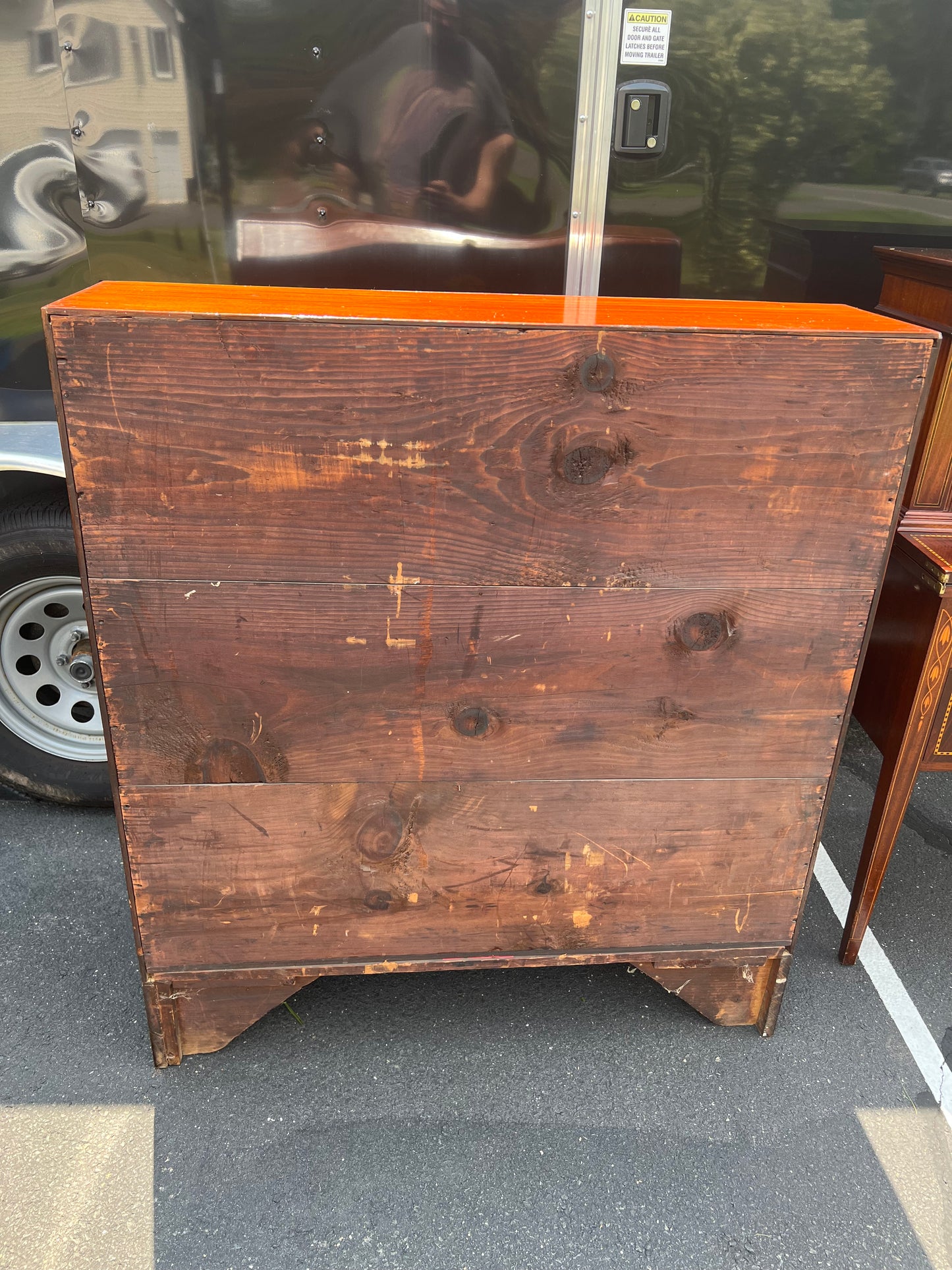 Antique Federal Period Mahogany Slant Front Secretary with Satinwood and Ebony Inlay c. 1800