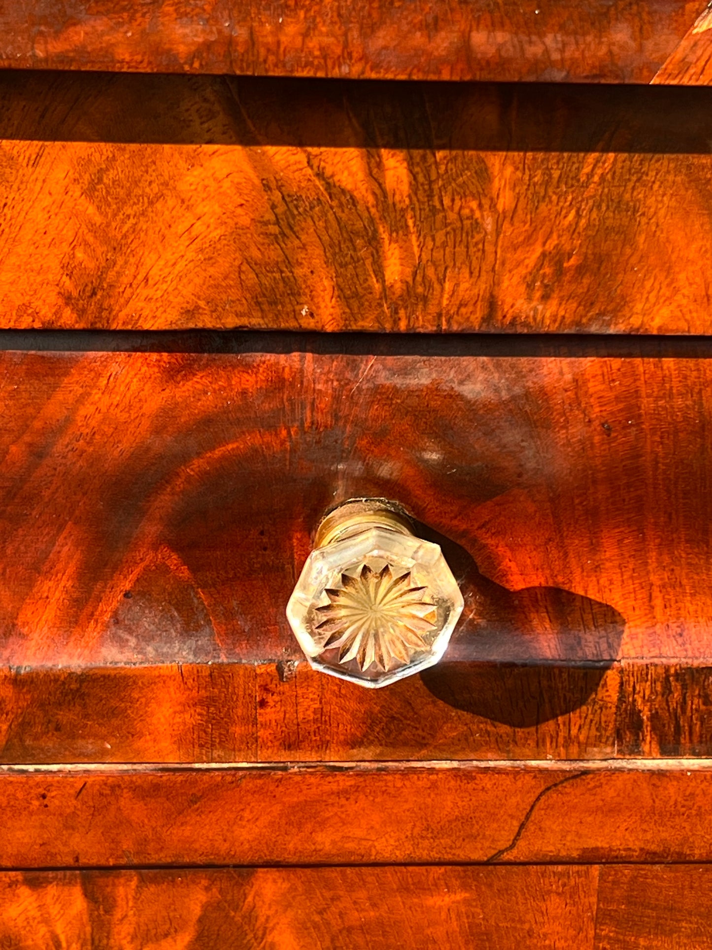 Antique American Empire Flame Mahogany Diminutive Cupboard