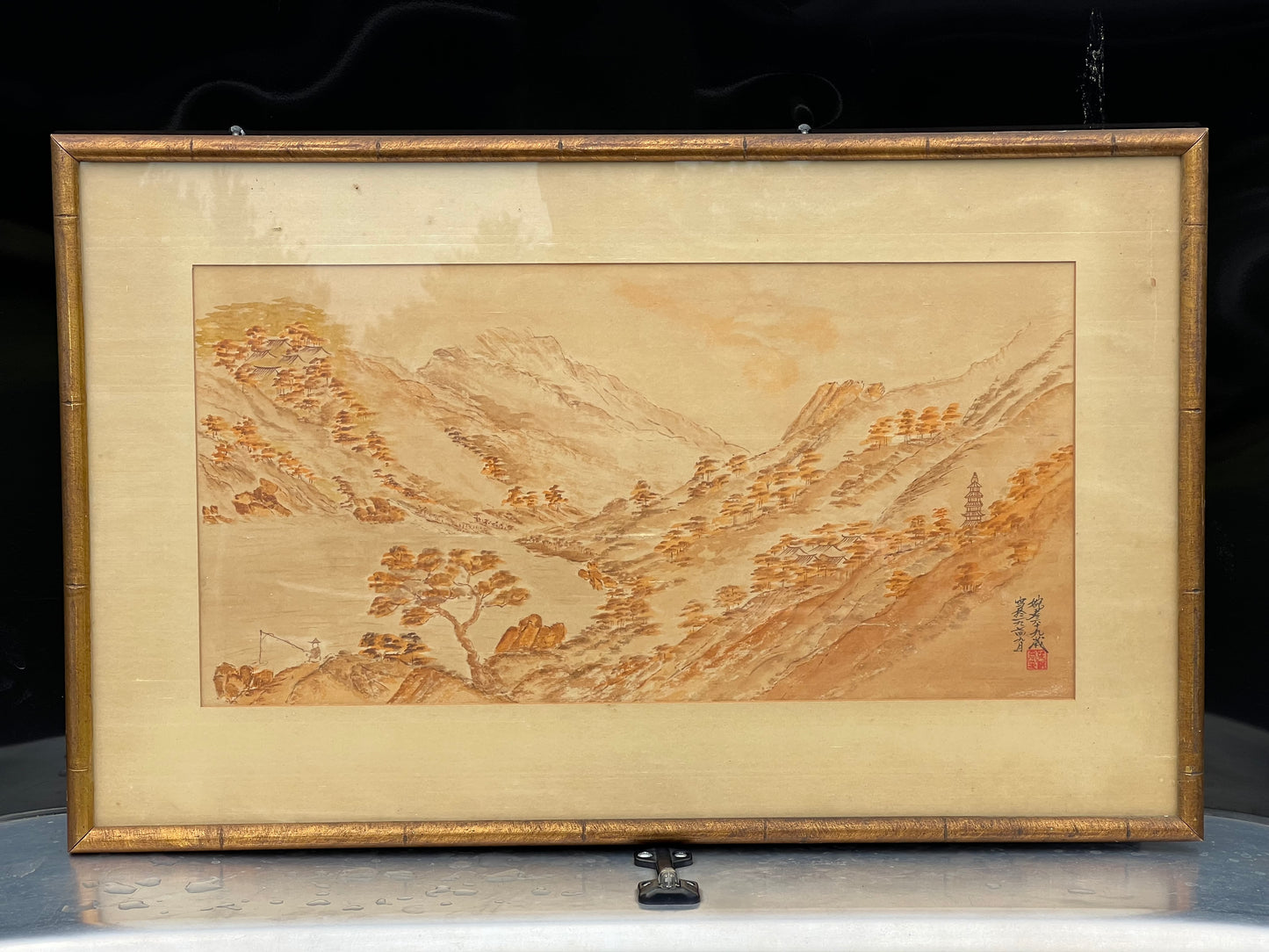 Antique Japanese Water Color on Silk