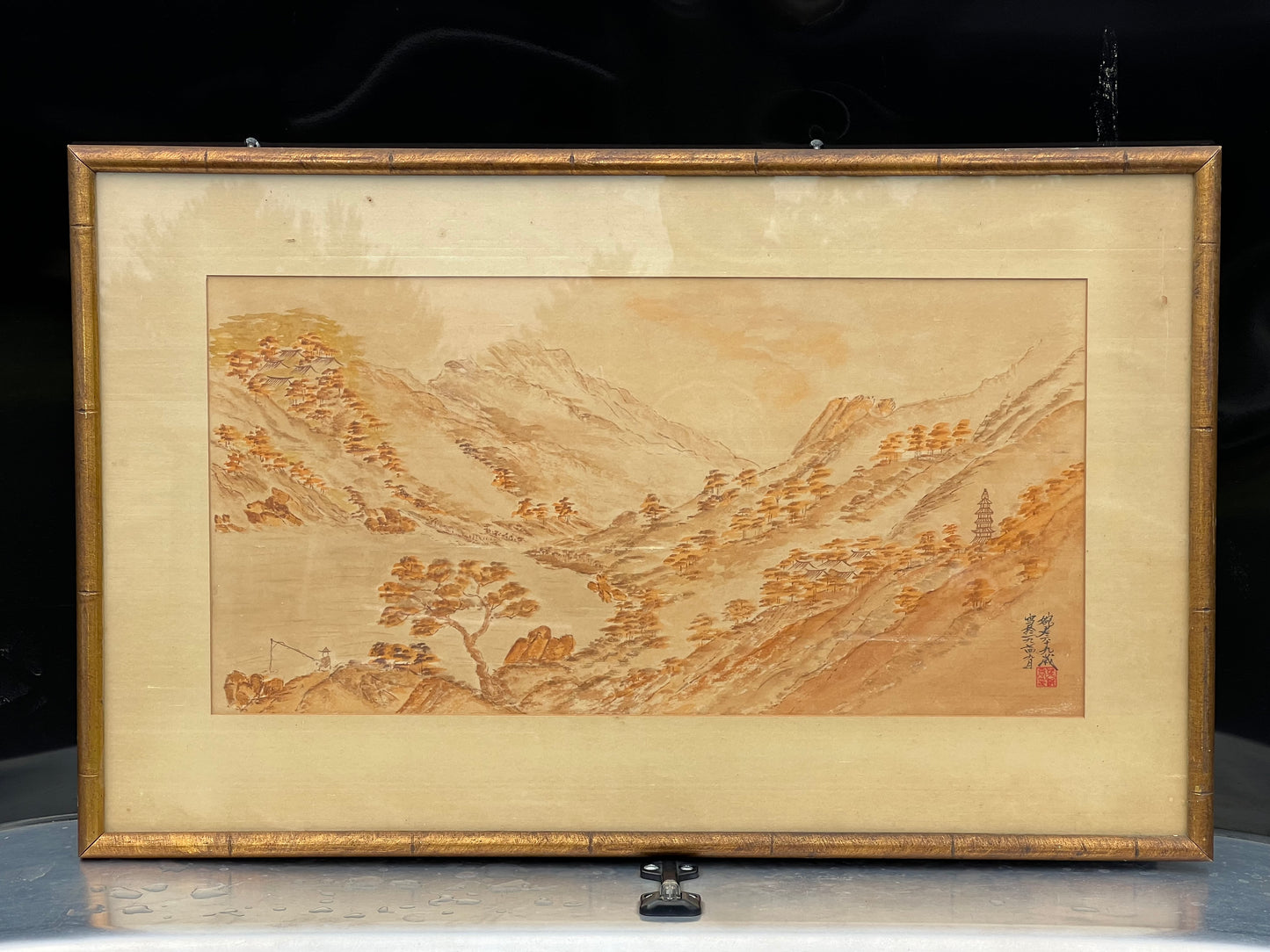 Antique Japanese Water Color on Silk