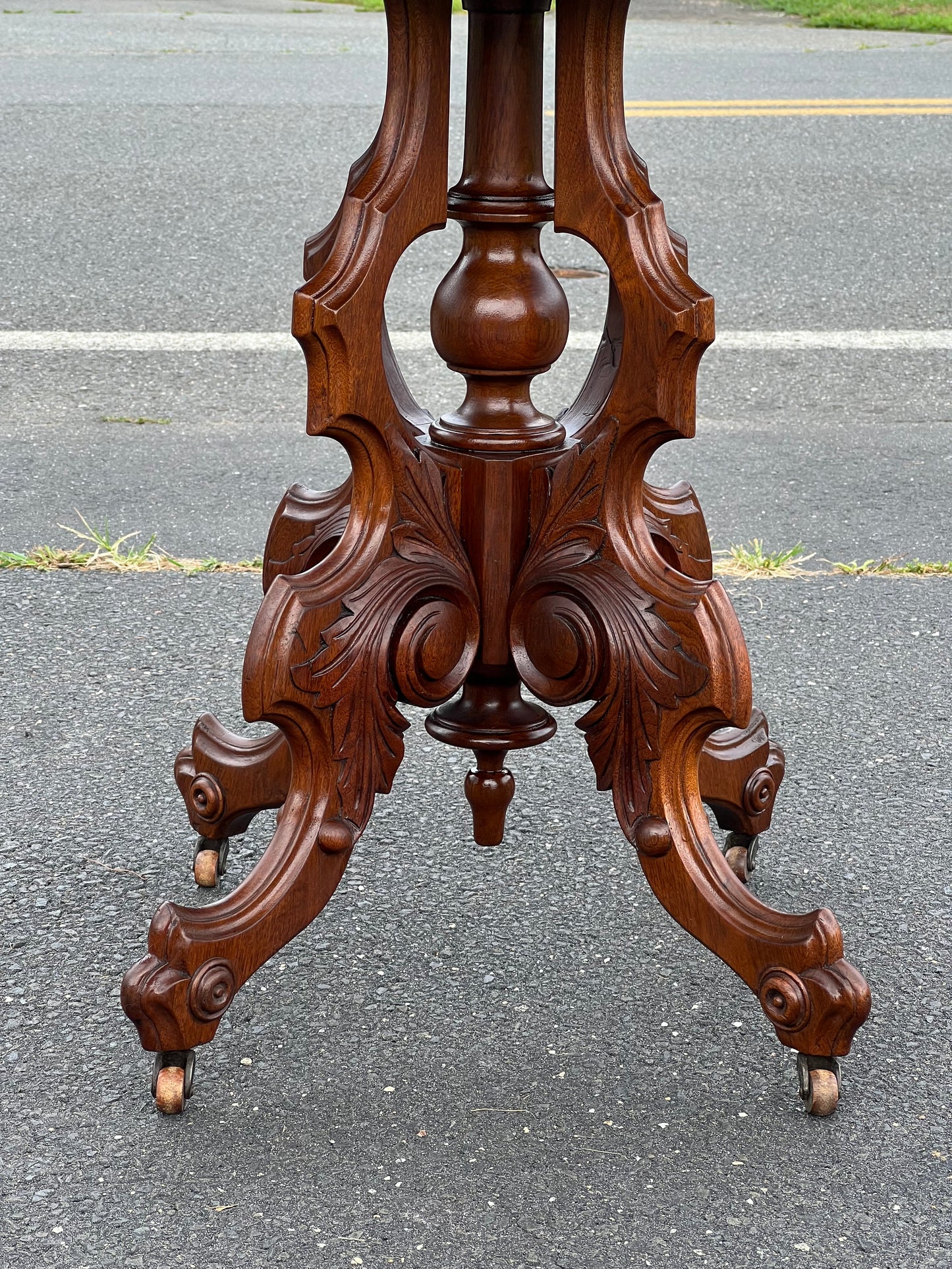 Antique Victorian Marble Top Table by Thomas Brooks c. 1870