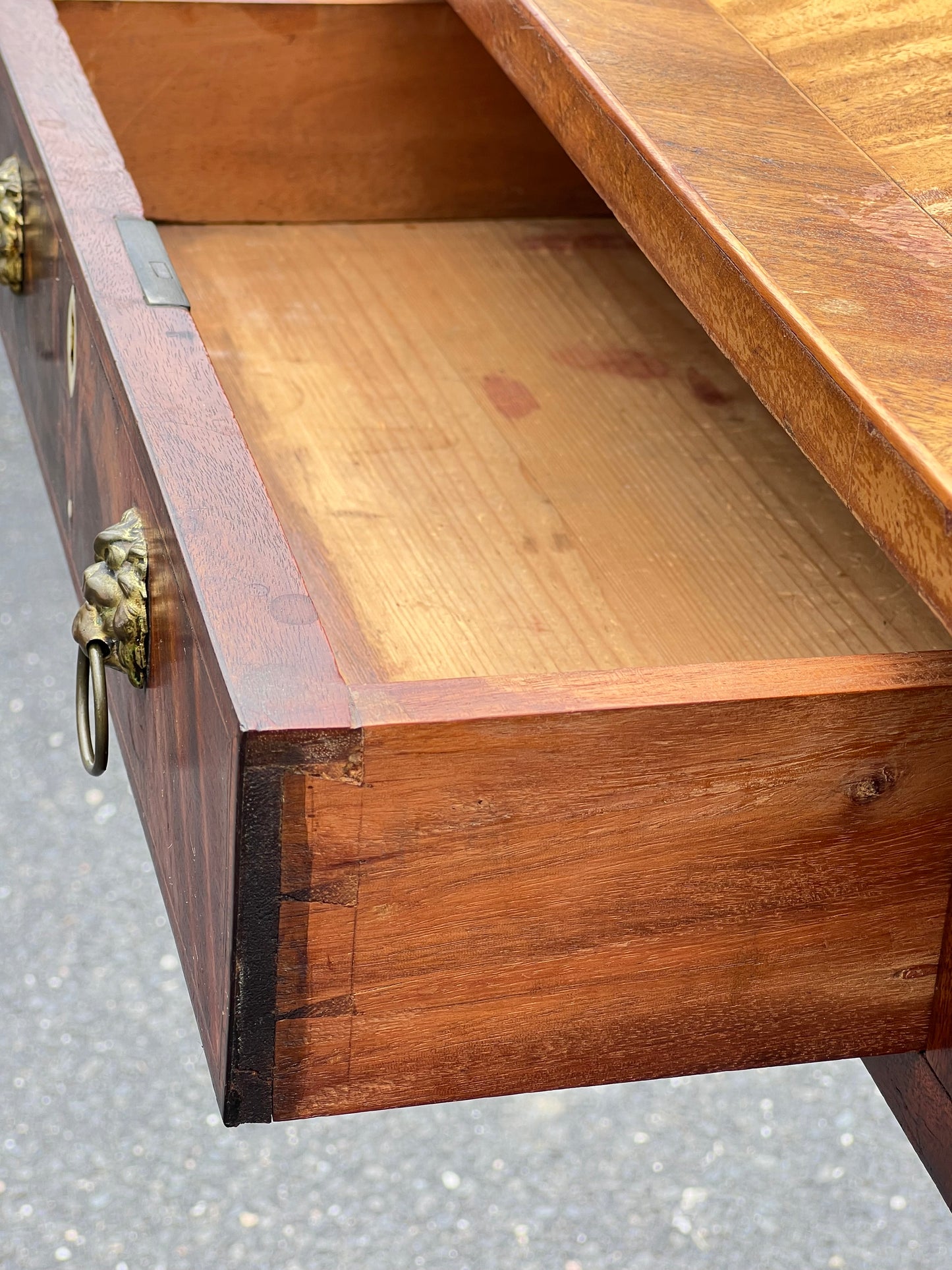 Antique George III Mahogany Two Drawer Drop Leaf Sofa Table c. Late 1700s