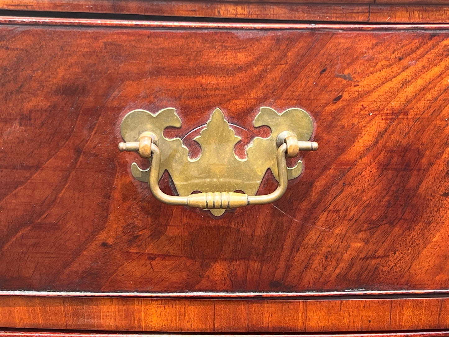 Fine Sheraton Mahogany Bowfront Four Drawer Chest c. 1830