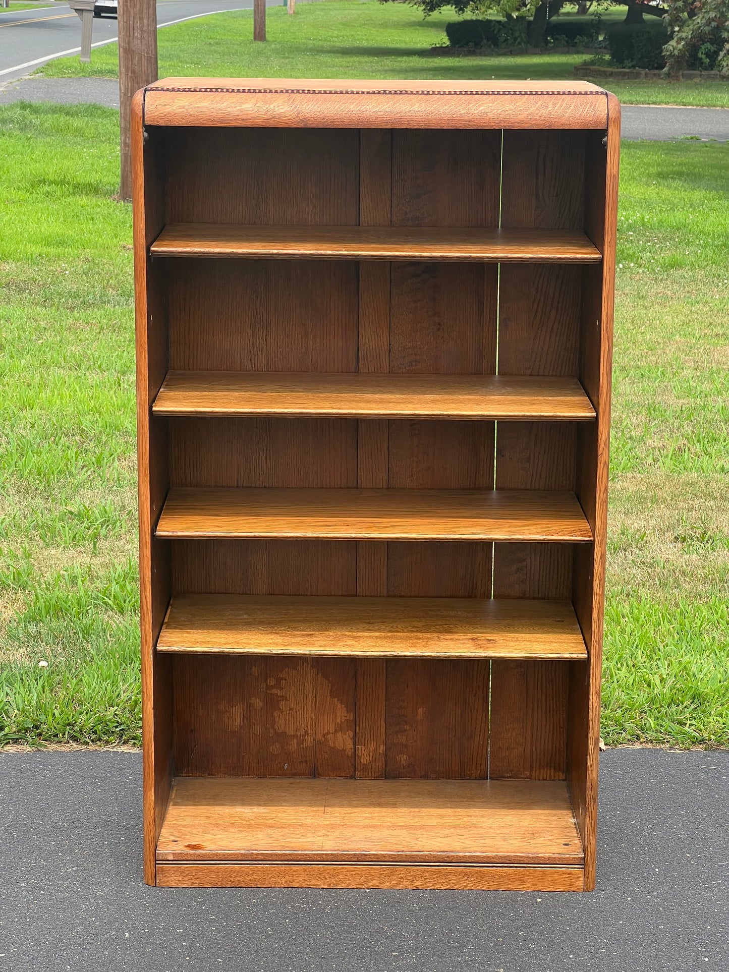 Antique Solid Oak Bookshelf c. 1920