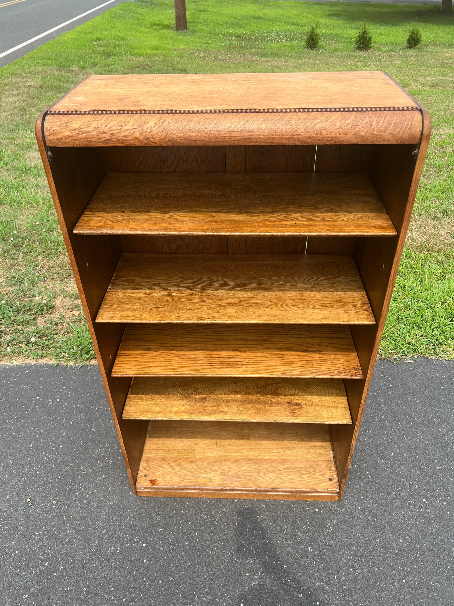 Antique Solid Oak Bookshelf c. 1920