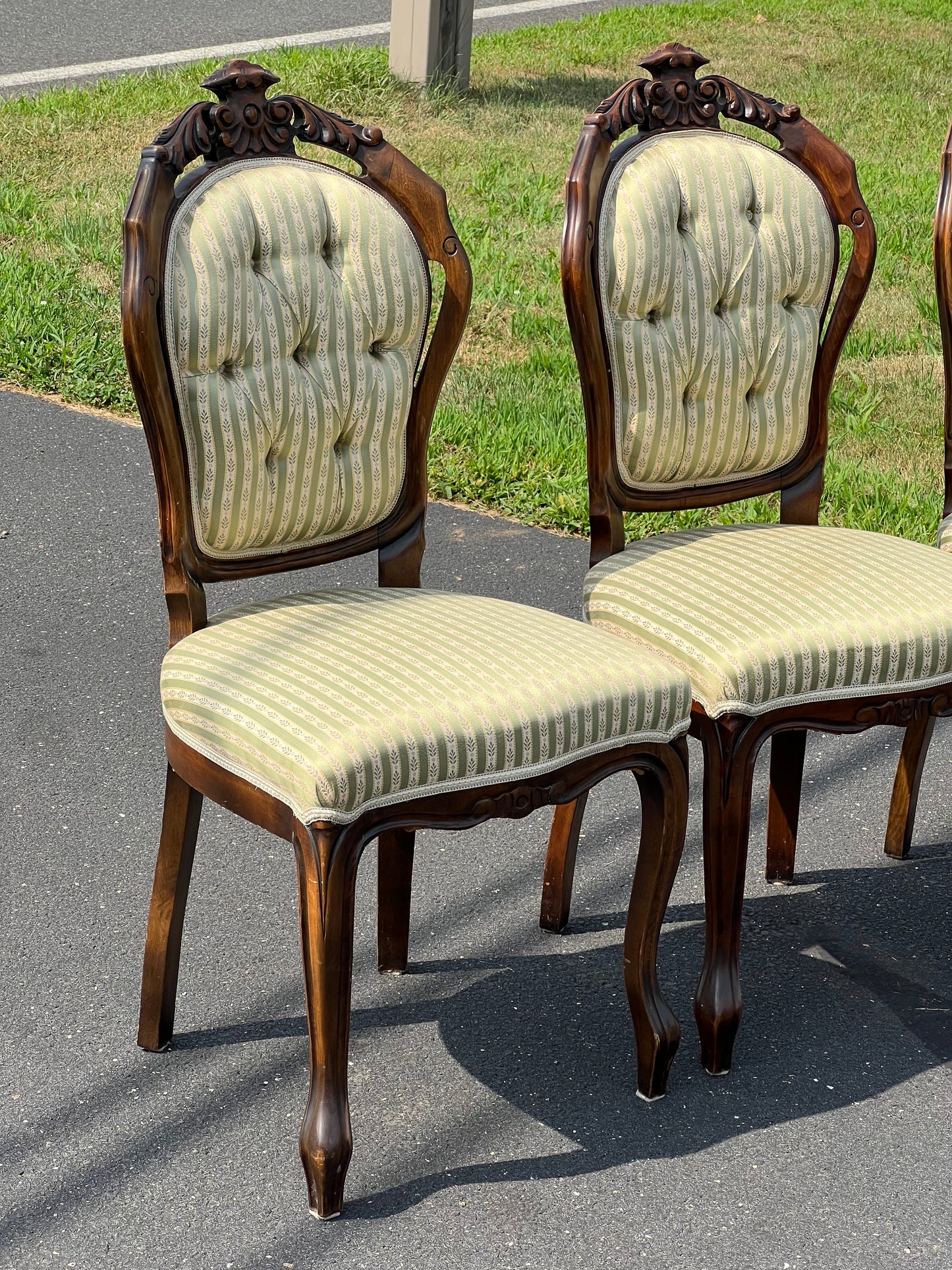 Vintage Set of Four Victorian Style Side Chairs