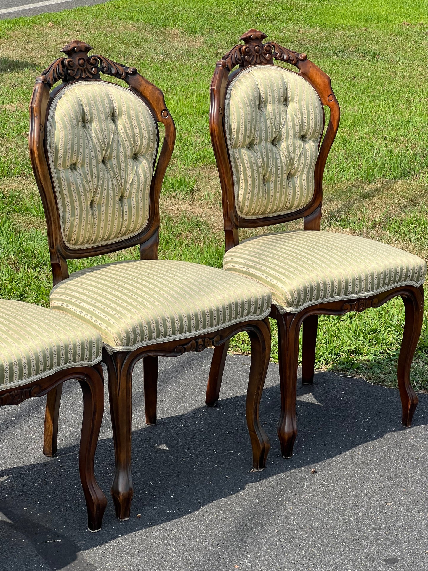 Vintage Set of Four Victorian Style Side Chairs