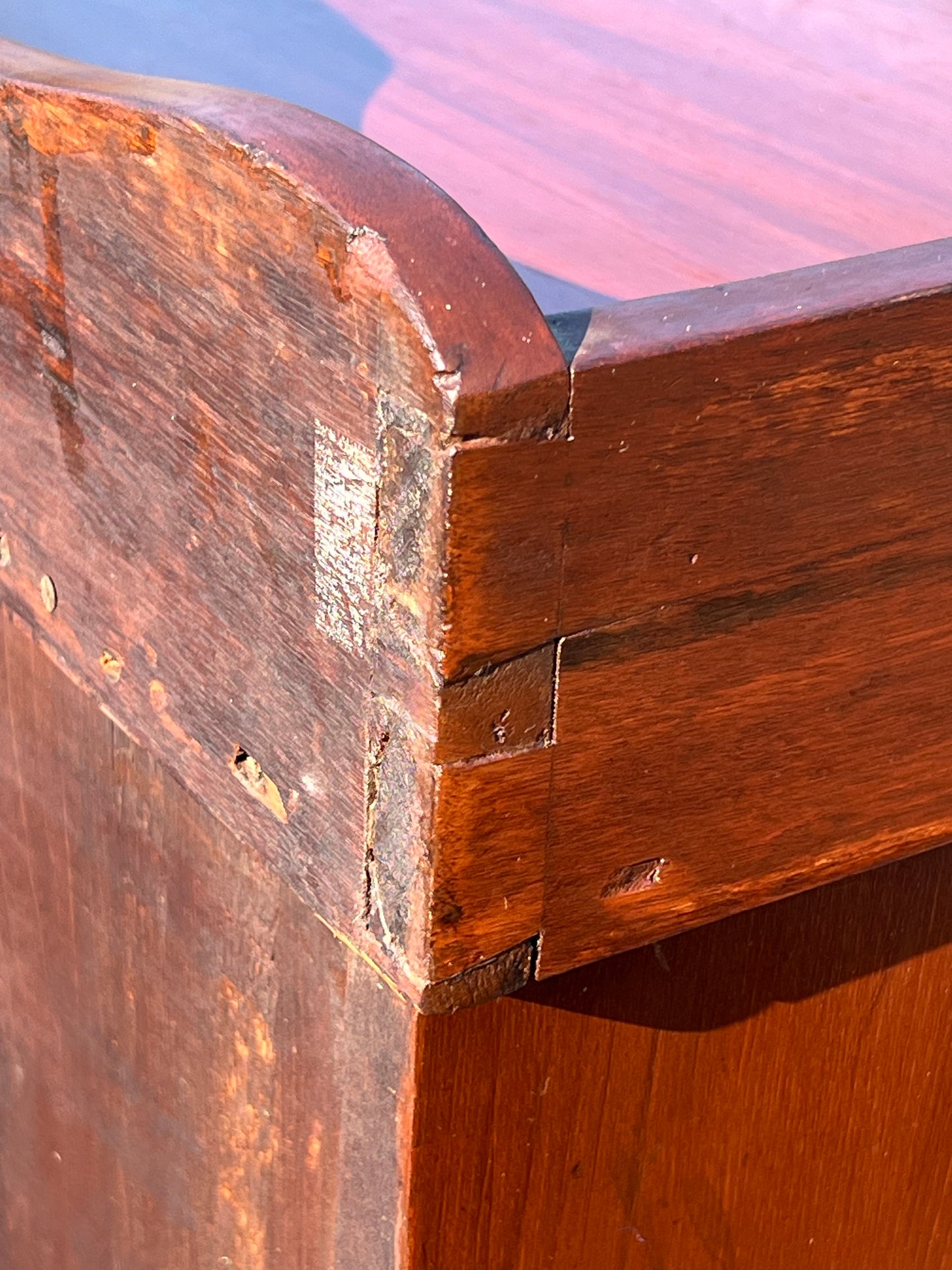 Antique Federal Period Birdseye Maple and Cherry Bachelors Chest c. Early 19th Century