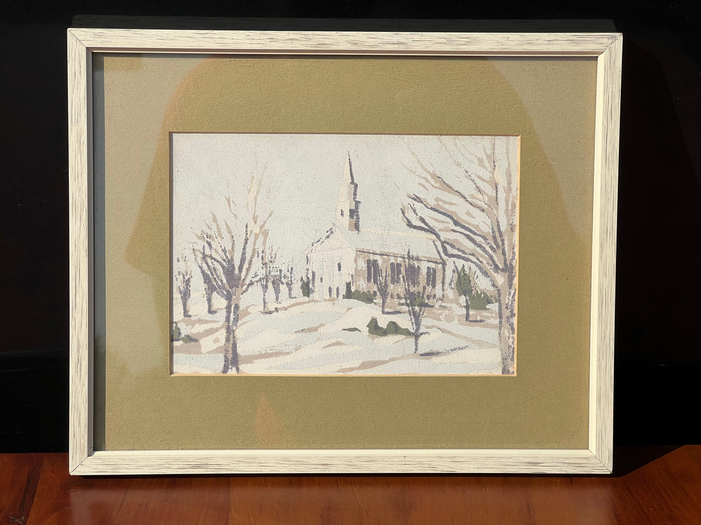 “The Church” Brimfield MA, Original Serigraph by George & Ann Binet