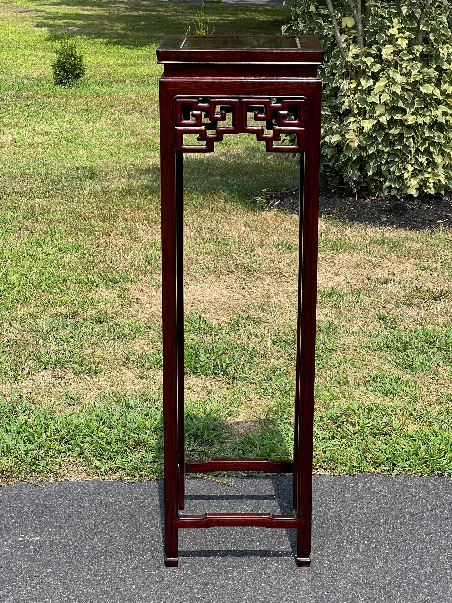 Vintage Tall Asian Rosewood Plant Stand