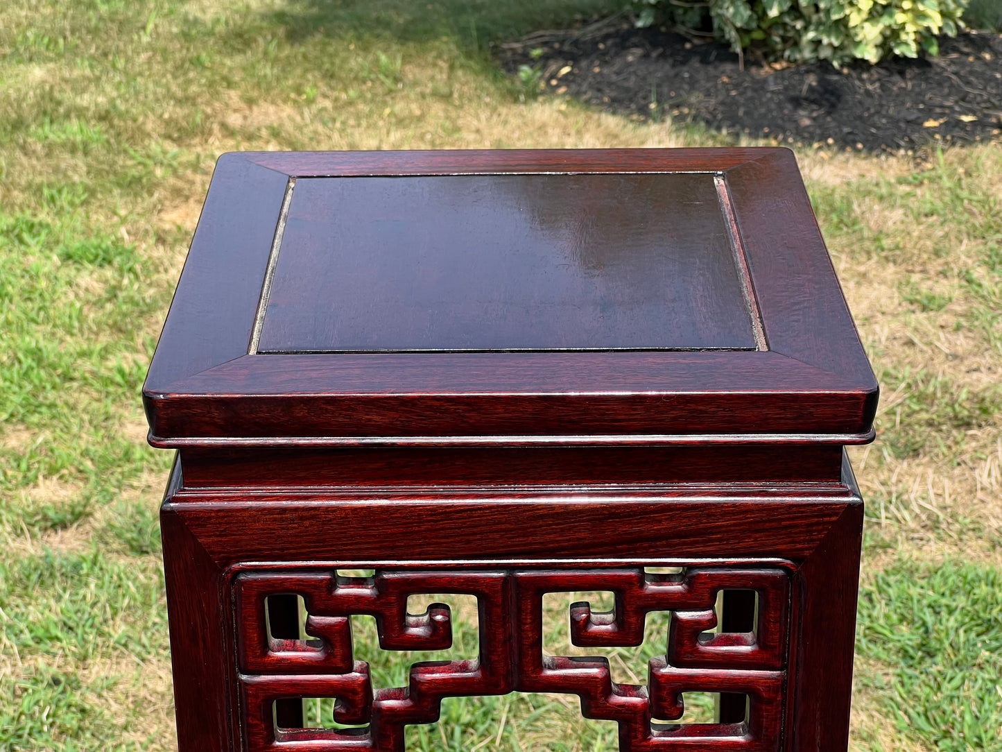 Vintage Tall Asian Rosewood Plant Stand