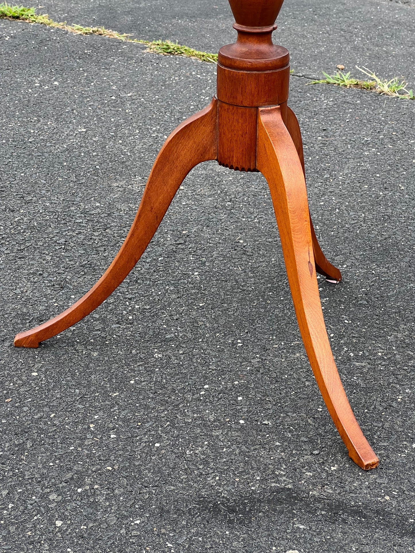 Antique 19th Century Tiger Maple Candle Stand