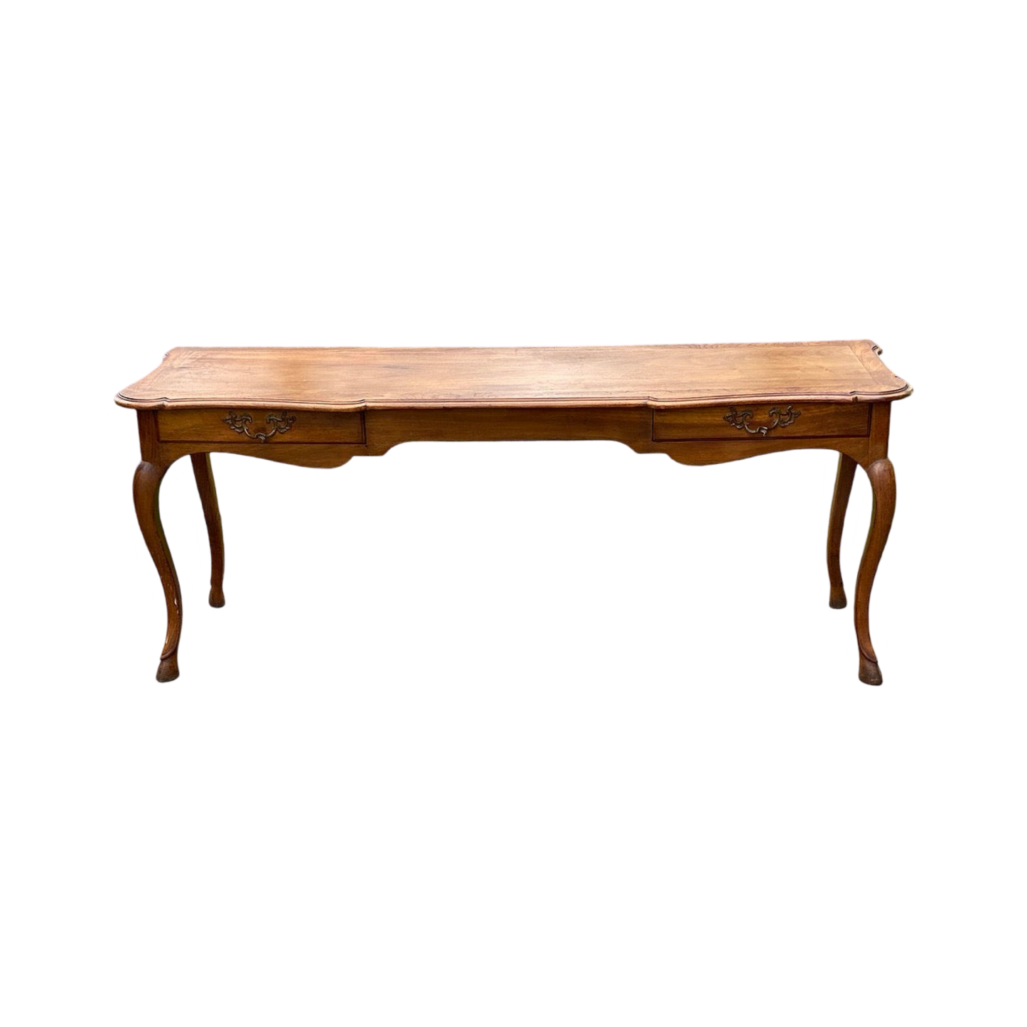 Vintage French Provincial Style Chestnut Console Table