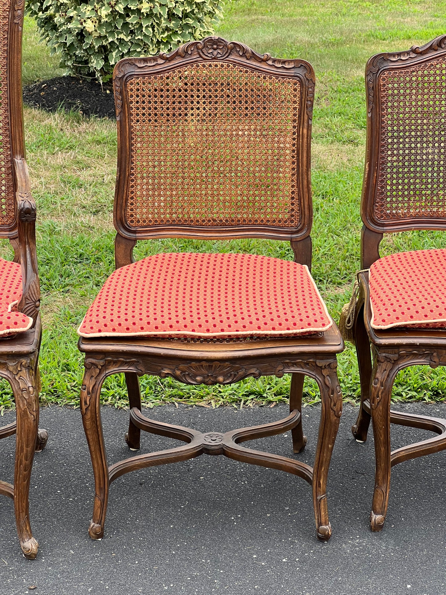 Vintage Set of Four French Provincial Dining Chairs