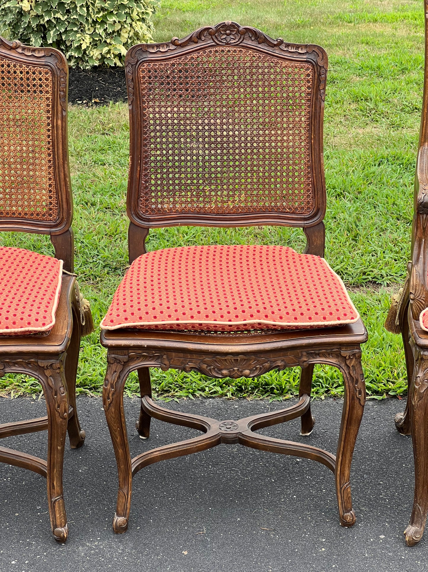 Vintage Set of Four French Provincial Dining Chairs