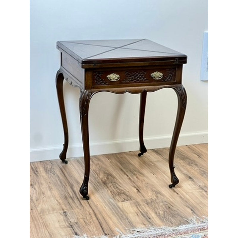 Antique 19th Century Louis XV Style Mahogany Handkerchief Game Table