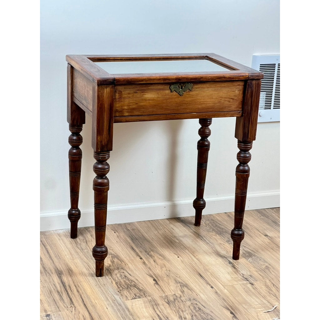 Antique Mid 19th Century Italian Curio End Table