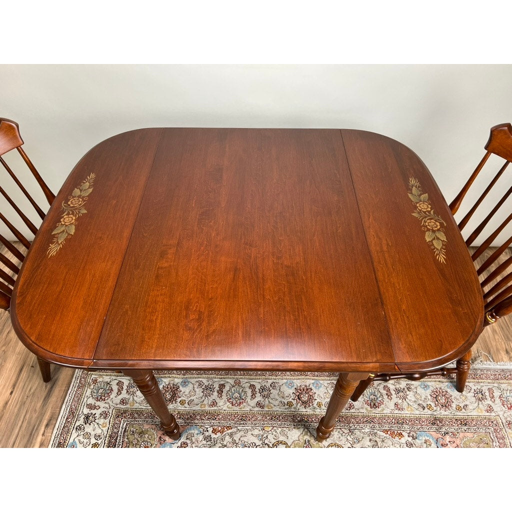 Vintage Hitchcock Maple Drop Leaf Breakfast Table and Matching Side Chairs