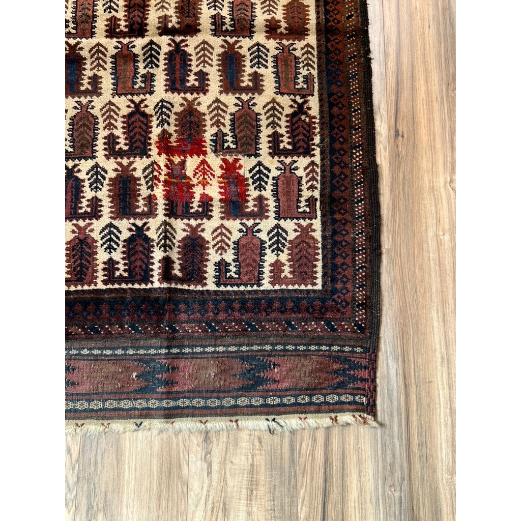 Antique Afghan Baluch Rug c. Late 19th Century 2’10 x 4’8