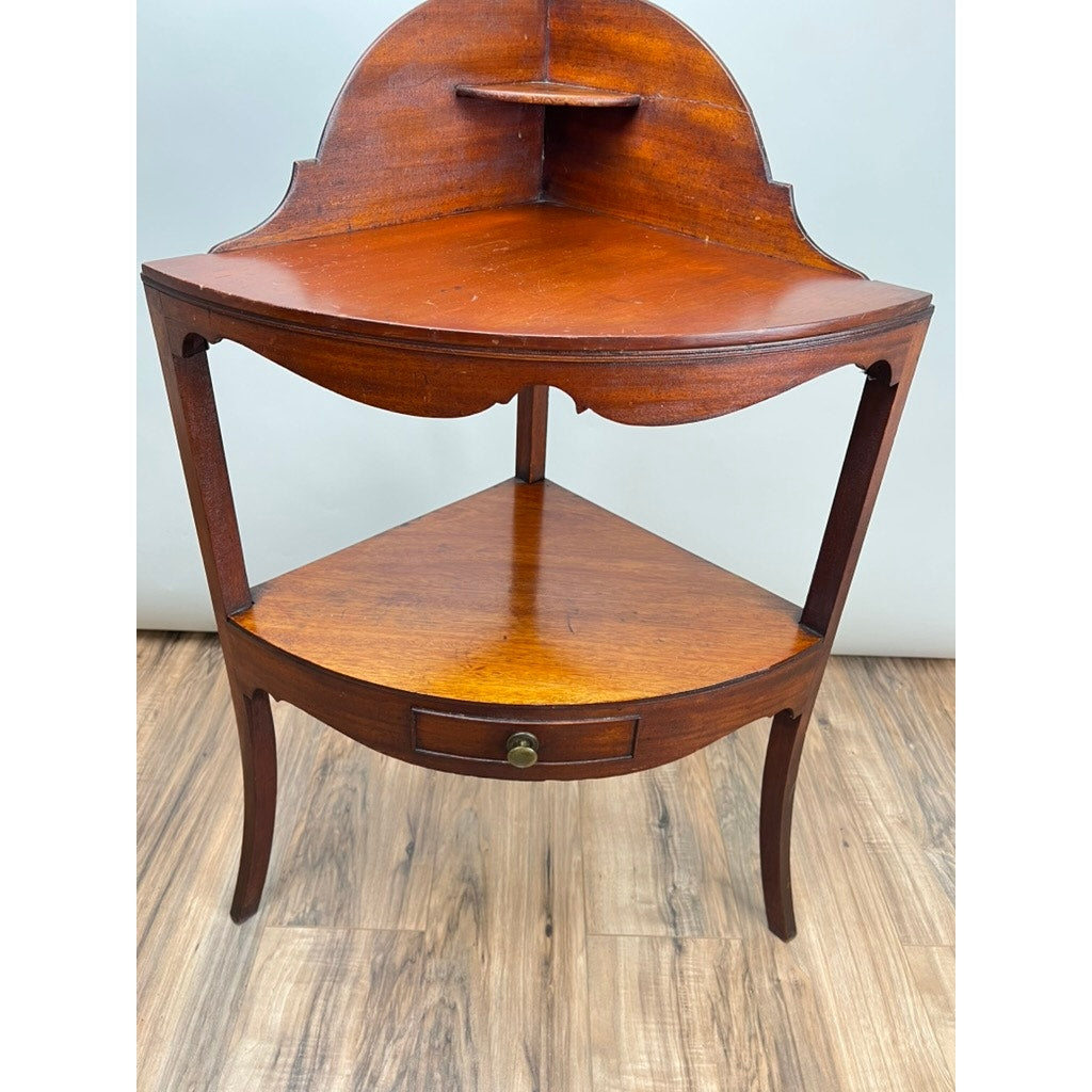 Antique George III Mahogany Corner Wash Stand c. Early 19th Century