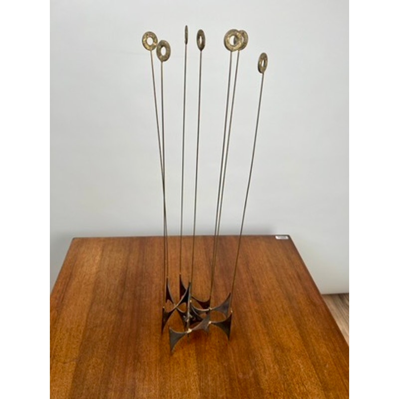 Mid-Century Modern Brutalist Kinetic Sculpture Attr. Curtis Jere c. 1970