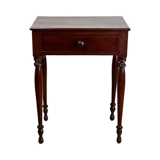 Antique Sheraton Cherry One Drawer Stand c. Mid 19th Century