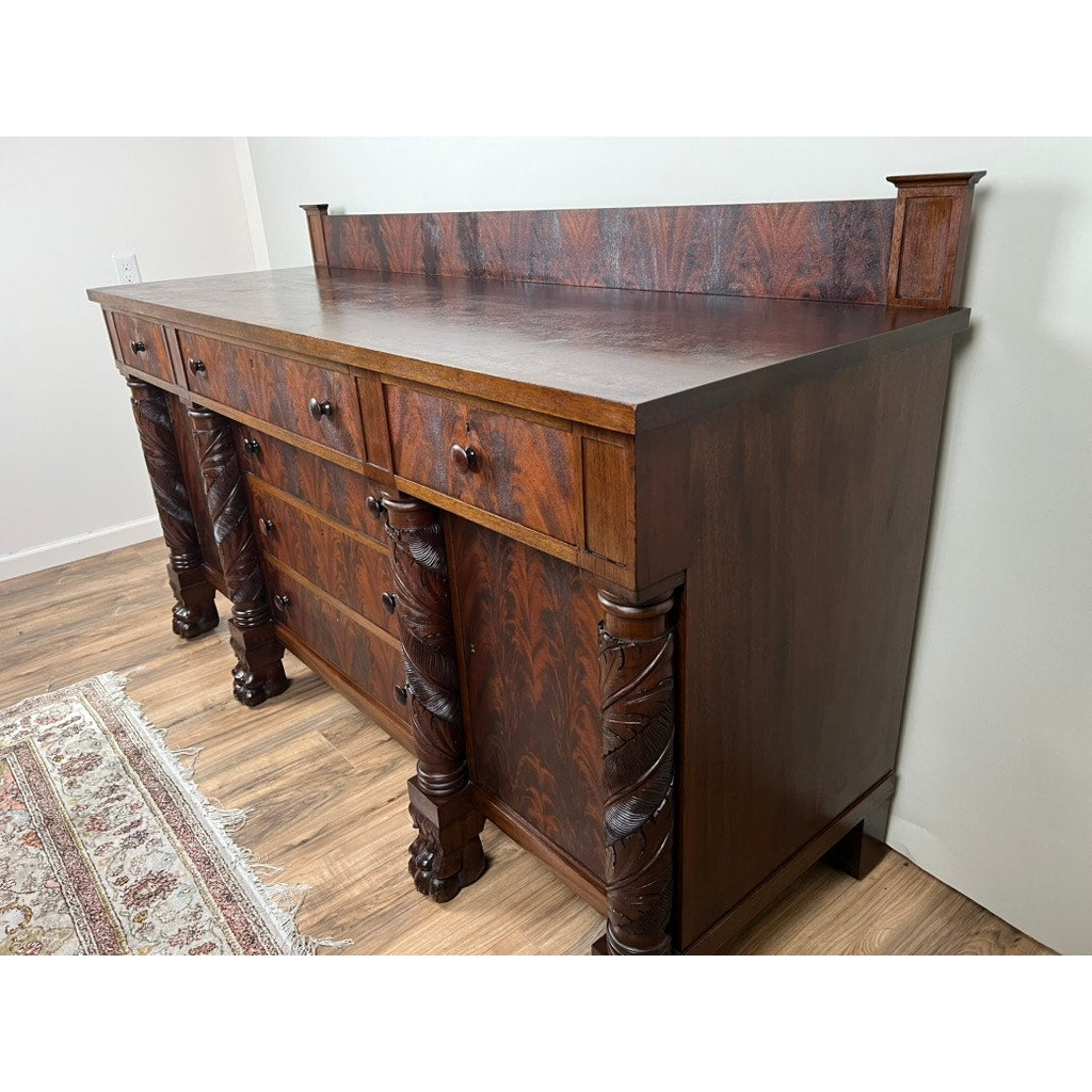 Antique American Empire Style Mahogany Sideboard Purportedly From J.D. Rockefeller’s Cleveland Mansion