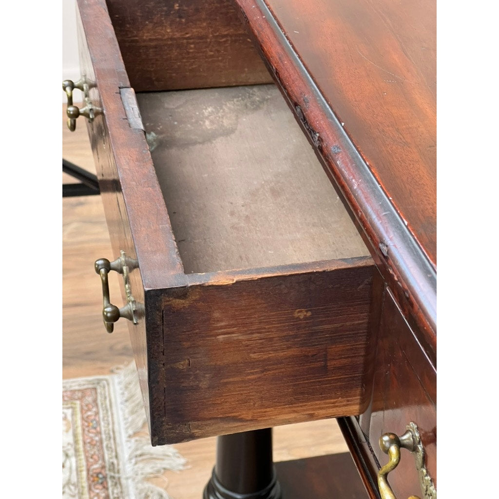 Antique Late Federal Mahogany Paw Foot Pier Table c. 1840