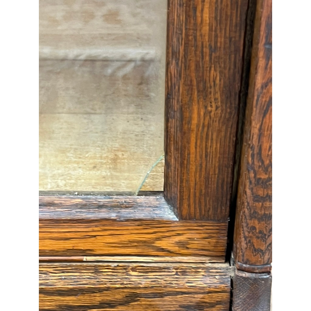 Antique Oak Three Stack Barrister Bookcase by Lundstrom c. 1920