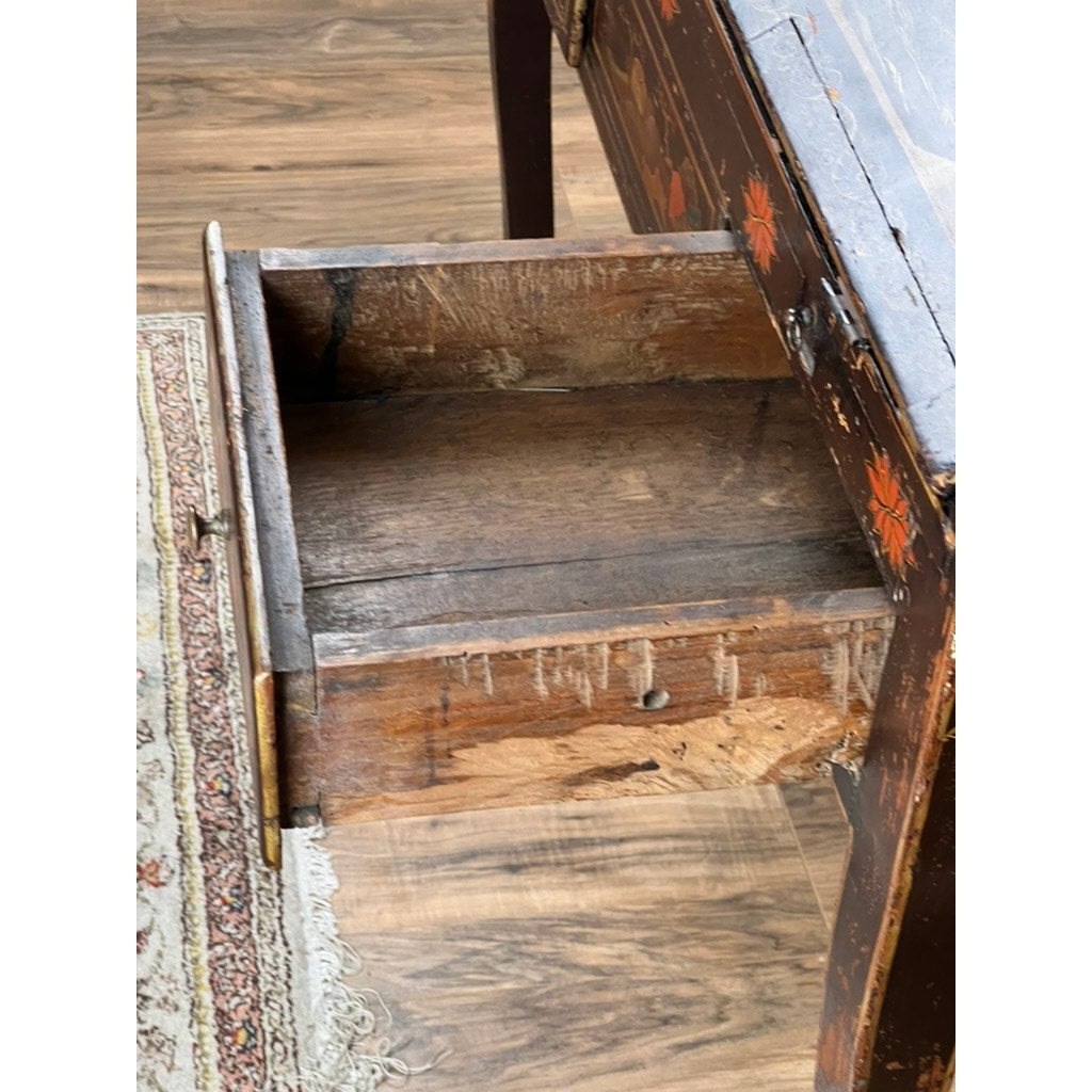 Antique French Louis XV Japanned Fall Front Desk c. 18th Century