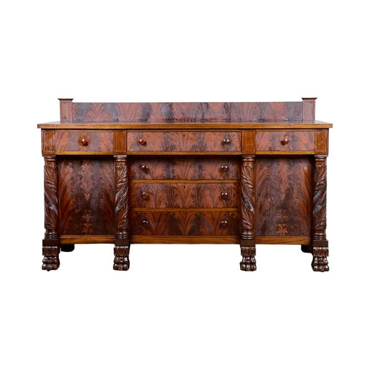 Antique American Empire Style Mahogany Sideboard Purportedly From J.D. Rockefeller’s Cleveland Mansion
