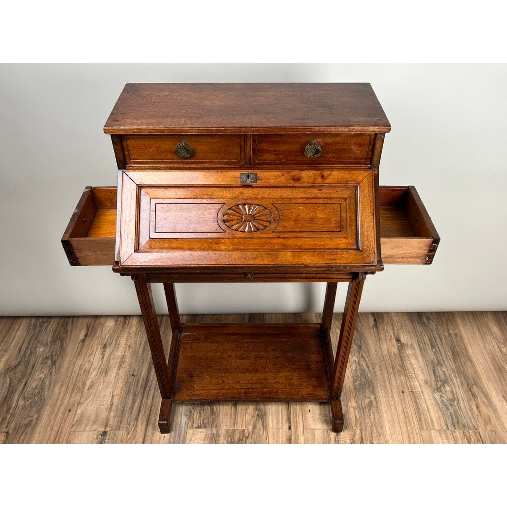 Antique Arts & Crafts Walnut Ladies Writing Desk by Carl Forslund Quaint American c. 1920