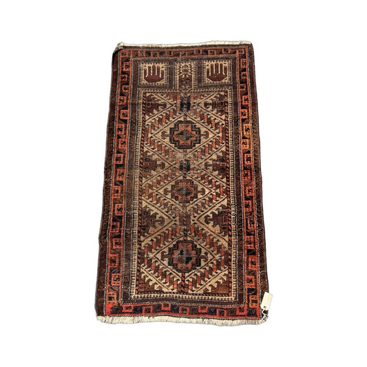 Antique Northeast Persian Baluch Prayer Rug c. Mid 19th Century 2’5 x 4’6