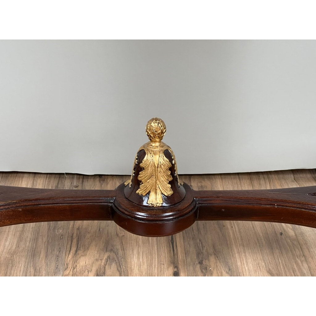 Vintage Ardley Hall Neoclassical Style Granite Top Parcel Gilt Console Table