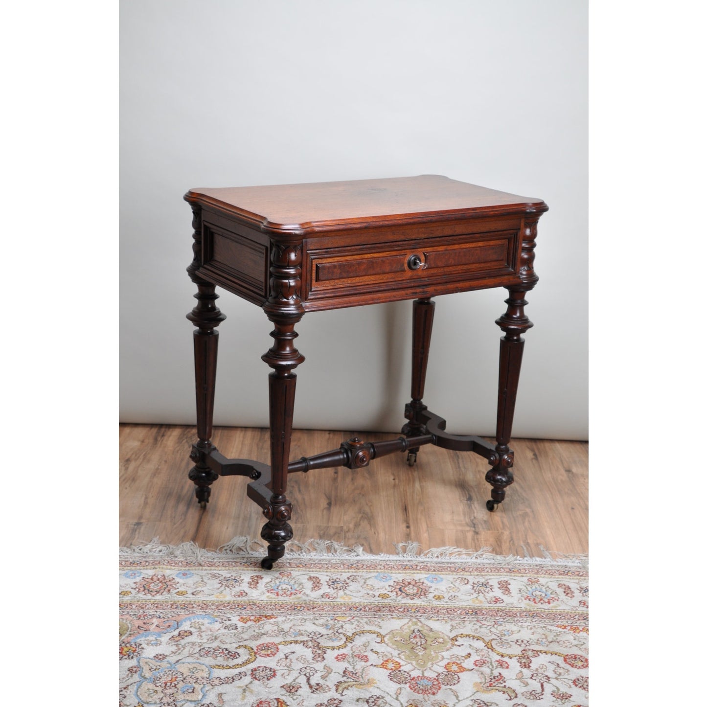 Fine Antique Victorian Black Walnut One Drawer Stand c. 1870