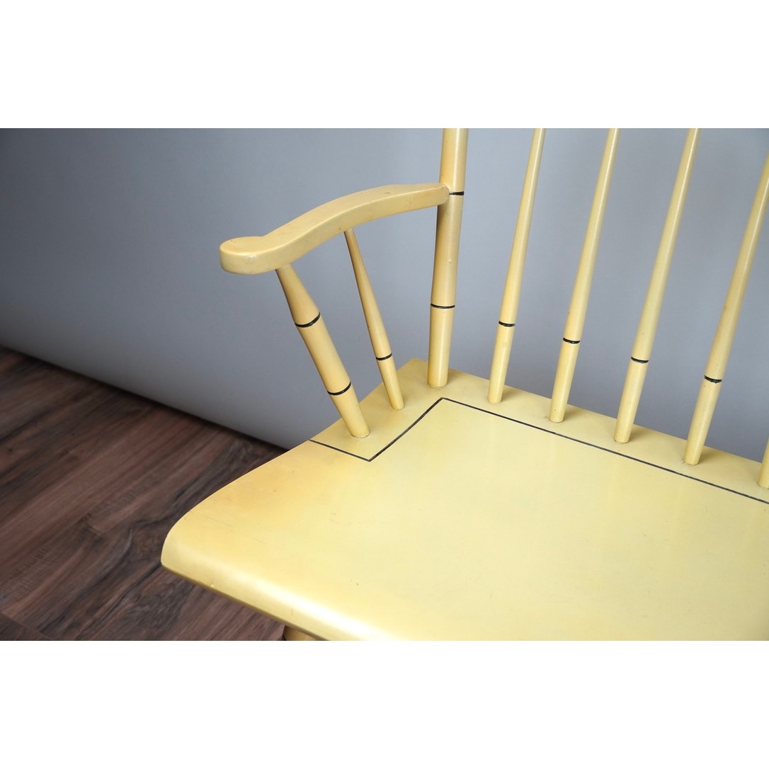 Vintage Hitchcock White Harvest Deacons Bench