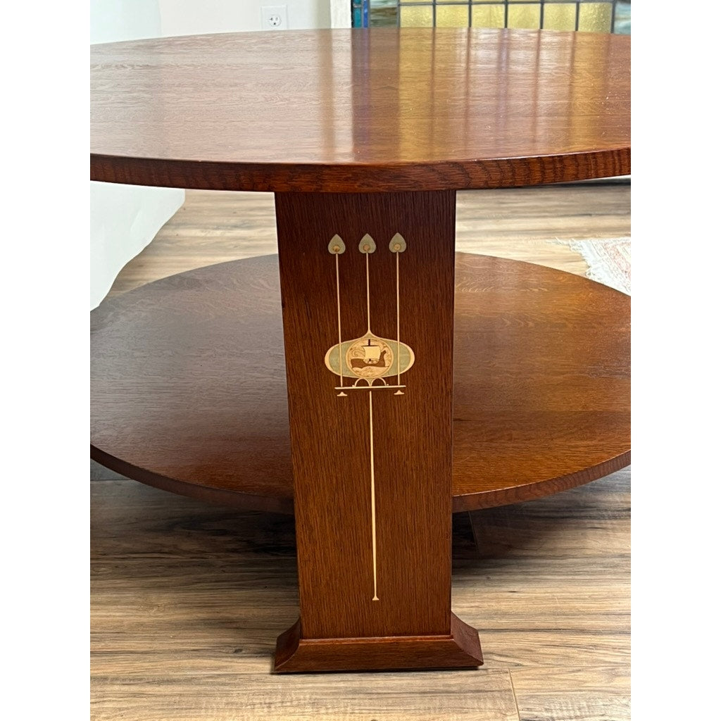 Vintage Harvey Ellis by Stickley Oak Cocktail Table