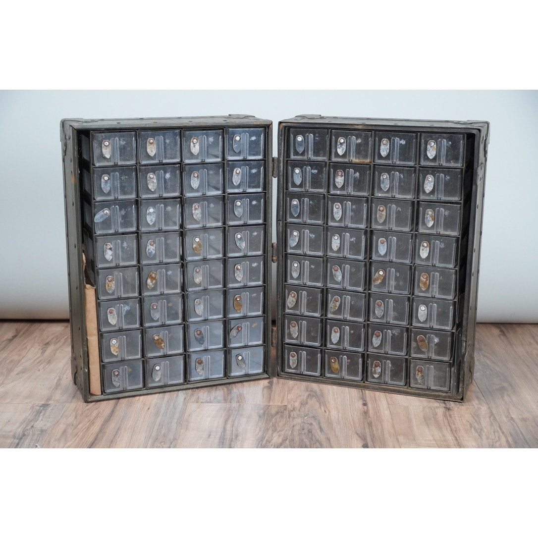 Vintage MIL-C-4710 Multi-drawer Spare Parts Cabinet from Westover AFB