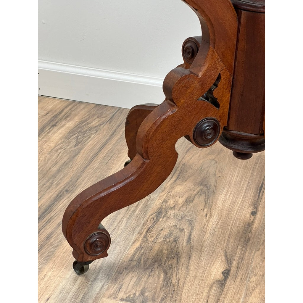 Antique Victorian Oval Marble Top Table c. 1880