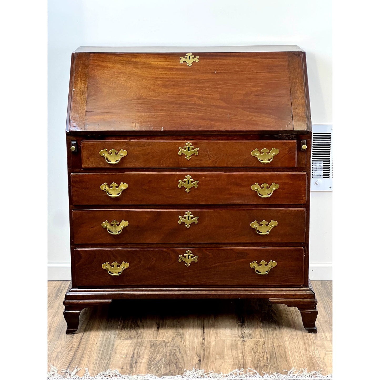 Antique RI or Southern CT Chippendale Mahogany Secretary c. Late 18th Century