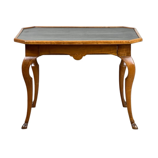 Antique Louis XV Provincial Walnut One Drawer Writing Desk or Side Table c. 18th Century