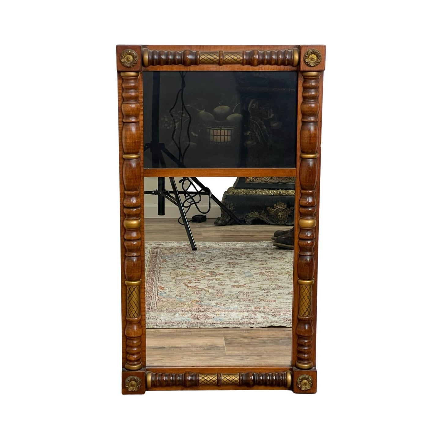 Vintage Hitchcock Two Panel Wall Mirror