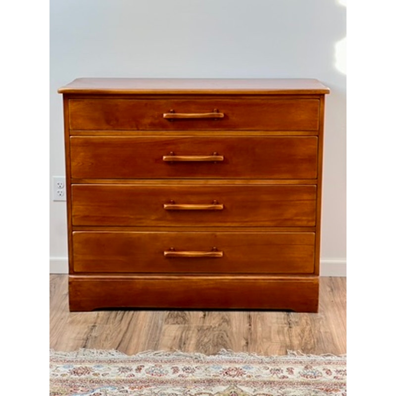 Vintage Mid-Century Rock Maple Four Drawer Chest by Cushman