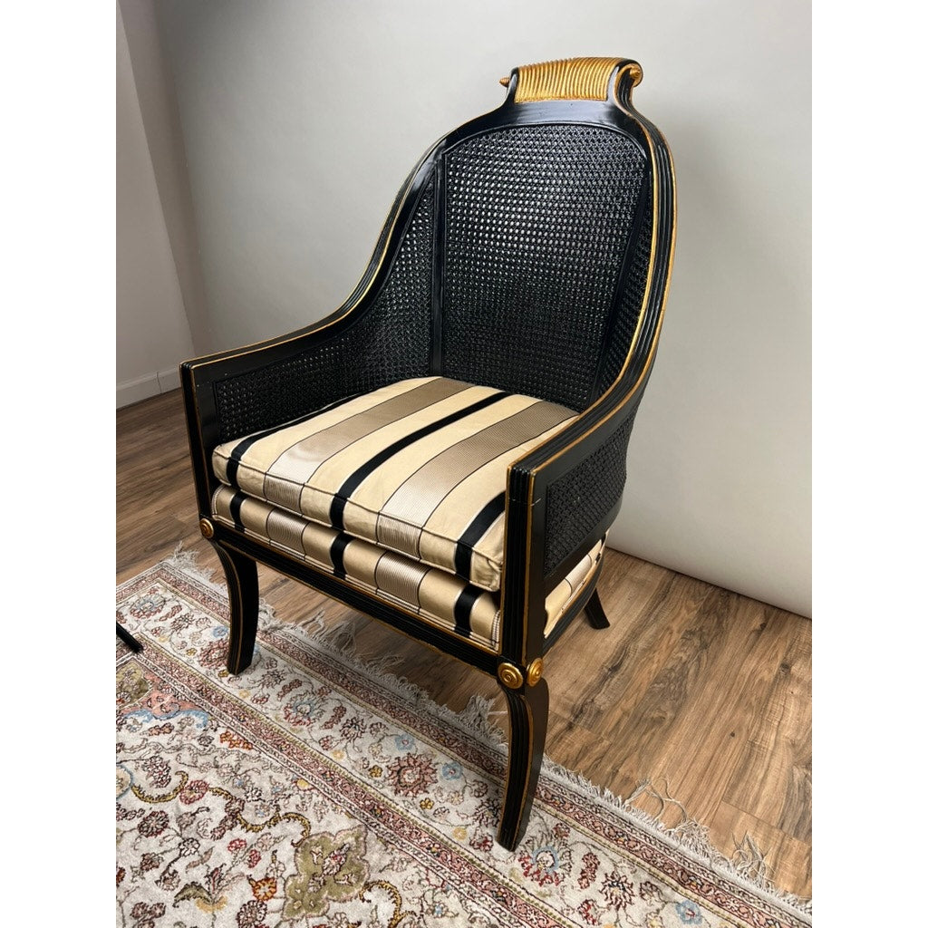 Vintage French Empire Style Saber Leg Arm Chair