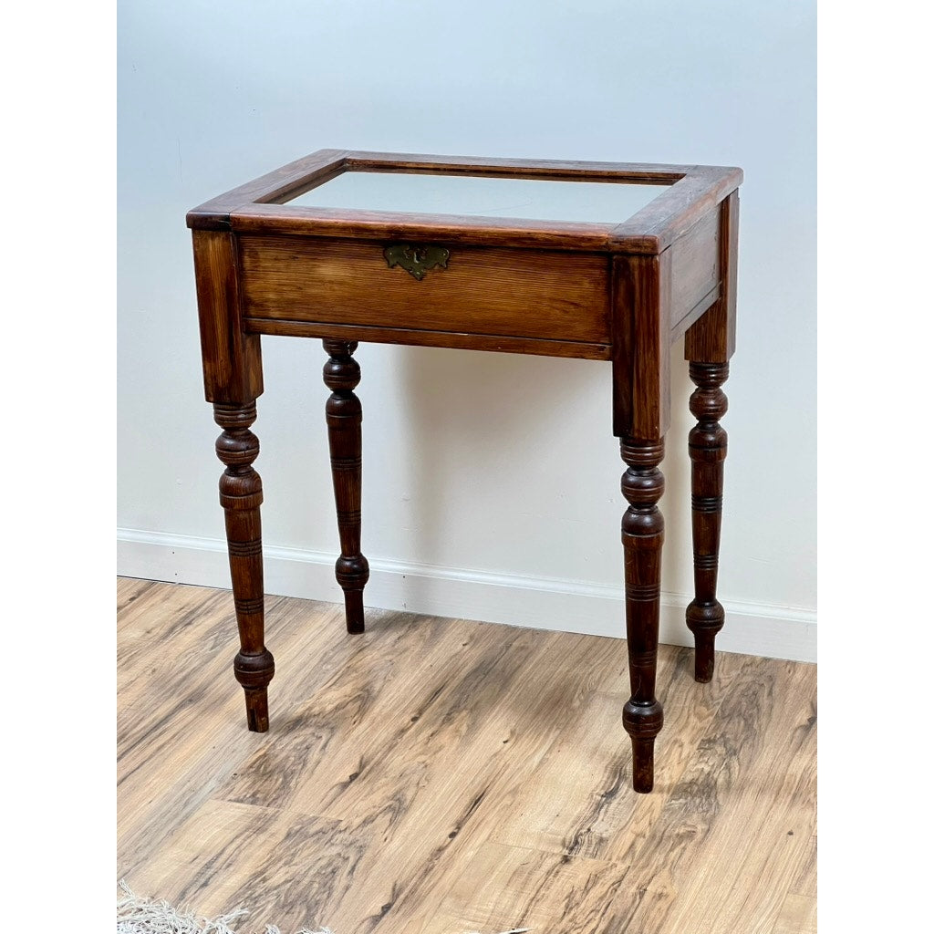 Antique Mid 19th Century Italian Curio End Table