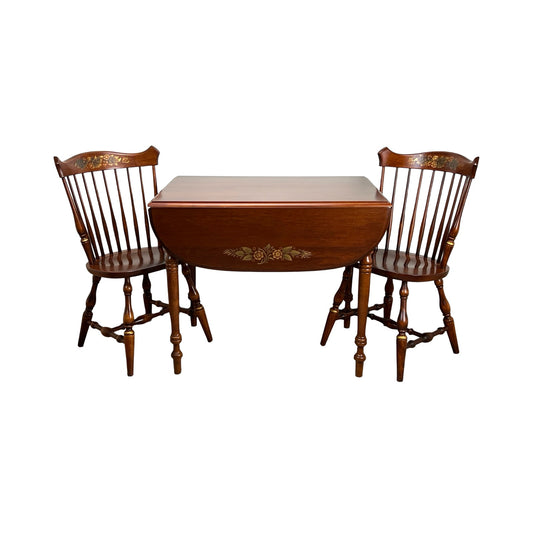 Vintage Hitchcock Maple Drop Leaf Breakfast Table and Matching Side Chairs