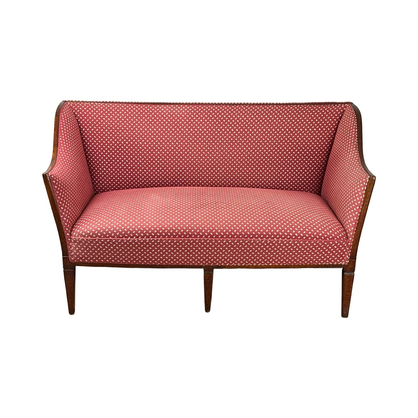 Continental Austrian settee c.1800 with Rothschild provenance and red upholstery